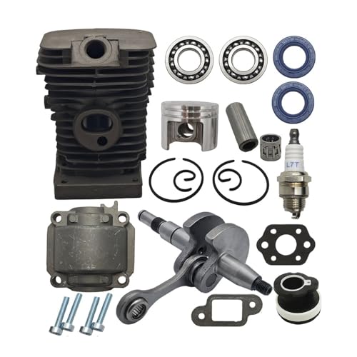 Zylinderkolben-Kurbelwellen-Motorwannen-Kit passend for MS170 MS180 017 018 Kettensäge, 38 mm, beschichteter Verteiler von KLRAEZ