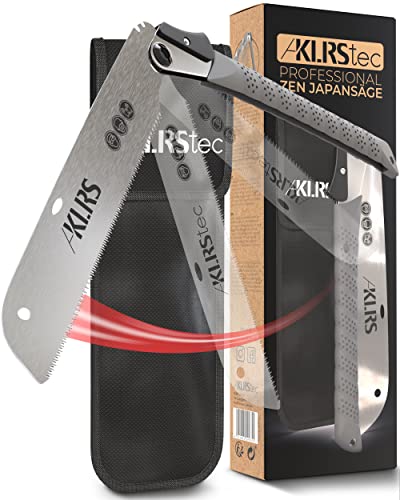 KLRStec Professional Zen Japansäge [Kataba] Holzsäge mit 240mm Klinge [inkl. Clip-Bag] Outdoor Klappsäge mit Safety Lock aus gehärtetem Karbonstahl [SK5] von KLRS