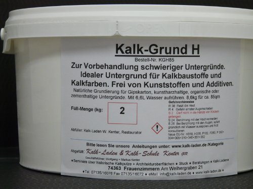 Kalkgrund H. Grundierung für schwierige Untergründe. 2kg/85qm von kls