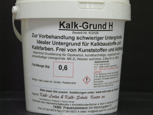 Kalkgrund H. Grundierung für schwierige Untergründe. 600g/26qm von kls