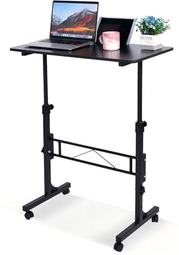 KLSMYHOKI Höhenverstellbarer Schreibtisch, Steh-Sitz-Tisch mit Rollen Mobiler Computertisch, Homeoffice Schreibtisch Kompatibel mit Laufband & Walking Pad Schwarz 80 x 40cm Höhe 70-110cm KLSMYHOKI Höhenverstellbarer Schreibtisch, Steh-Sitz-Tisch mit Rollen Mobiler Computertisch, Homeoffice Schreibtisch Kompatibel mit Laufband & Walking Pad Schwarz 80 x 40cm Höhe 70-110cm von KLSMYHOKI