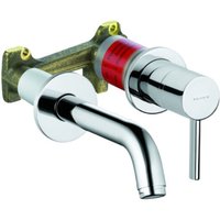 Kludi - bozz Einbauset 2-Loch-Wand-Waschtischmischer, Chrom + Unterputzkörper für 2-Loch-Waschtischmischer (382440576-C) von KLUDI