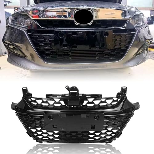 KLUEES Auto Front KüHlergrill,FüR Accord 2018 2019 2020,Auto StoßStangengitter Tuning ZubehöR FrontstoßStange Grilleinsatz Ersatz Schutz von KLUEES