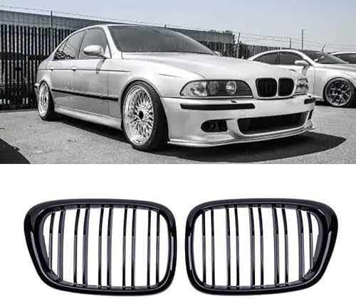 KLUEES Auto Front KüHlergrill,FüR BMW E39 Serie 5 525 528 1999-2003,Auto StoßStangengitter Tuning ZubehöR FrontstoßStange Grilleinsatz Ersatz Schutz von KLUEES