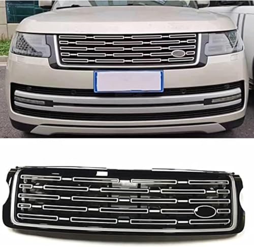 KLUEES Auto Front KüHlergrill,FüR Land Rover Range Rover Vogue L405 2013-2017,Auto StoßStangengitter Tuning ZubehöR FrontstoßStange Grilleinsatz Ersatz Schutz von KLUEES