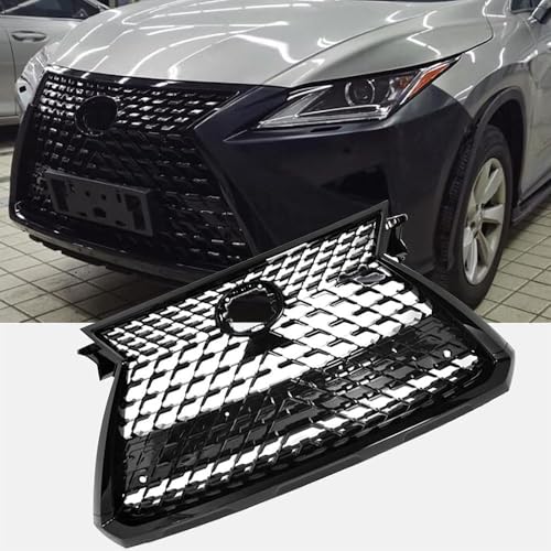KLUEES Auto Front KüHlergrill,FüR Lexus RX350 RX450H 2016-2019,Auto StoßStangengitter Tuning ZubehöR FrontstoßStange Grilleinsatz Ersatz Schutz von KLUEES