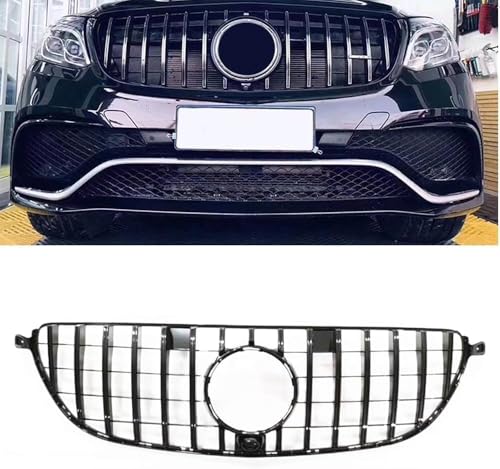 KLUEES Auto Front KüHlergrill,FüR Mercedes Benz W166 GLE63 AMG GT 2015-2019,Auto StoßStangengitter Tuning ZubehöR FrontstoßStange Grilleinsatz Ersatz Schutz von KLUEES
