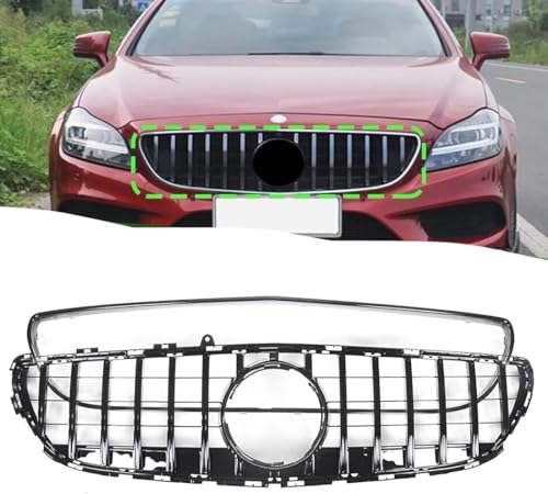 KLUEES Auto Front KüHlergrill,FüR Mercedes Benz W218 CLS CLS40 2015-2018,Auto StoßStangengitter Tuning ZubehöR FrontstoßStange Grilleinsatz Ersatz Schutz von KLUEES