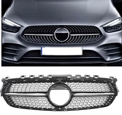 KLUEES Auto Front KüHlergrill,FüR Mercedes Benz W247 Classe B 2020-2022 B250,Auto StoßStangengitter Tuning ZubehöR FrontstoßStange Grilleinsatz Ersatz Schutz von KLUEES