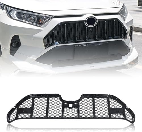 KLUEES Auto Front KüHlergrill,FüR Toyota RAV4 2019 2020 2021,Auto StoßStangengitter Tuning ZubehöR FrontstoßStange Grilleinsatz Ersatz Schutz von KLUEES