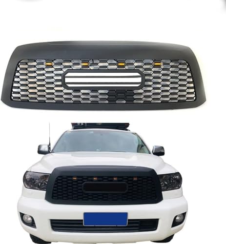 KLUEES Auto Front KüHlergrill,FüR Toyota Sequoia 2010-2018,Auto StoßStangengitter Tuning ZubehöR FrontstoßStange Grilleinsatz Ersatz Schutz von KLUEES