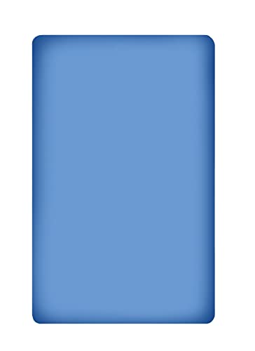 KLULK Spannbettlaken mit elastischen Ecken, französische Größen, Kobaltblau, 100 % Baumwolle, 140 x 200 + 27 cm, hergestellt in Italien von KLULK