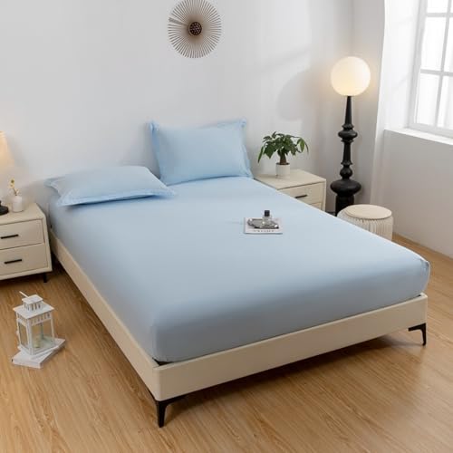 KLUOT Jersey Wasserdichtes Spannbettlaken 100 x 200 + 25 cm mit Kissenbezug Ultra weich und atmungsaktiv Bettlaken für Matratze, Boxspringbett oder Topper - 5 bis 25 cm Matratzenhöhe von KLUOT