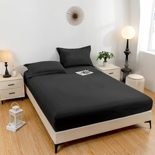 KLUOT Jersey Wasserdichtes Spannbettlaken 120 x 200 + 25 cm mit Kissenbezug weich warm Bettlaken für Matratze, Boxspringbett oder Topper - 5 bis 25 cm Matratzenhöhe von KLUOT