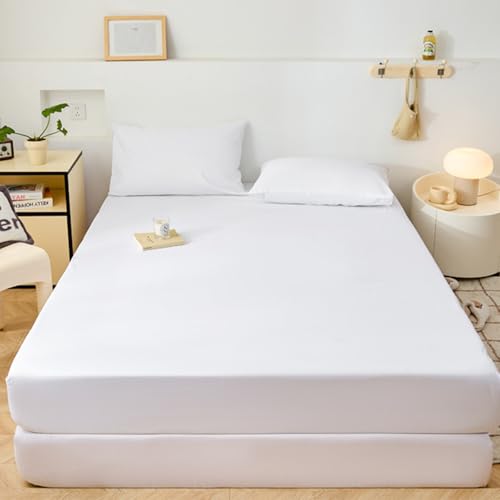 KLUOT Jersey Wasserdichtes Spannbettlaken 180 x 200 + 25 cm mit Kissenbezug Ultra weich und atmungsaktiv Bettlaken für Matratze, Boxspringbett oder Topper - 5 bis 25 cm Matratzenhöhe von KLUOT