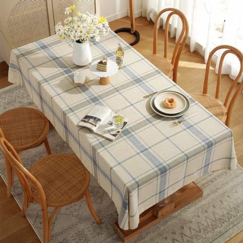KLUOT Tischdecke Baumwolle Leinen 100x140cm tischtuch abwaschbar Outdoor-tischdecken für rechteckige Tischbedeckung für Küche Esstisch Dekoration von KLUOT