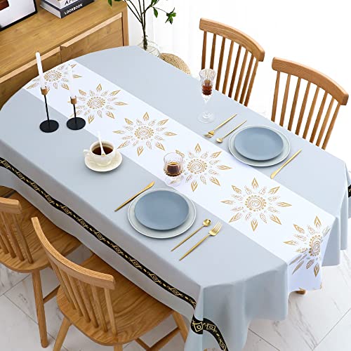 KLUOT Vinyl-Tischdecke 120x180cm Wachstuch Tischdecke wasserdichte rutschfeste Rechteckige Abwischbar PVC Tischdecke für Wohnzimmer Schlafzimmer Küche Party Garten von KLUOT
