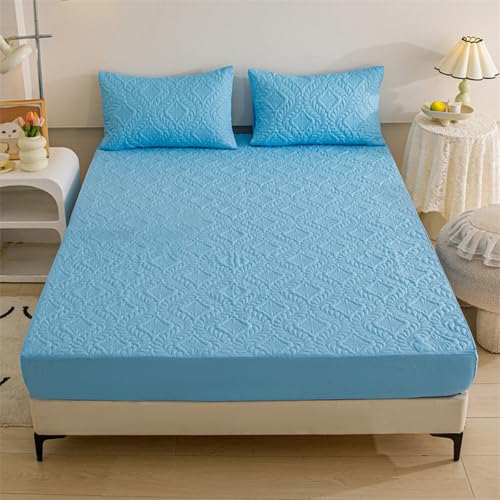 KLUOT Wasserdicht Spannbettlaken 140 x 200 + 25 cm wasserdichte matratzenauflage Weicher Verdickter Matratzenschoner Rutschfester bettspanntuch Spannbetttücher von KLUOT