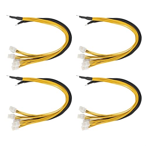 KLVN 6-pin-Anschlussserver-Stromversorgungskabel PCIe Express für Antminer S9 S9I Z9. Für P3 P5. Unterstützung von Bergmann. PSU. Kabel (Color : 4 pcs) von KLVN