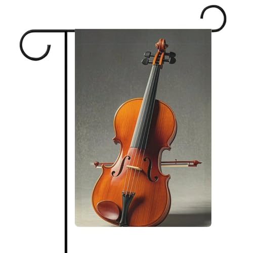 Cello-Modellbausatz-Flagge, 32,6 x 47,8 cm, doppelseitige Willkommens-Gartenflagge, vertikaler Frühlingshof Banner für rustikale saisonale Außen-Hausdekoration von KLWQR