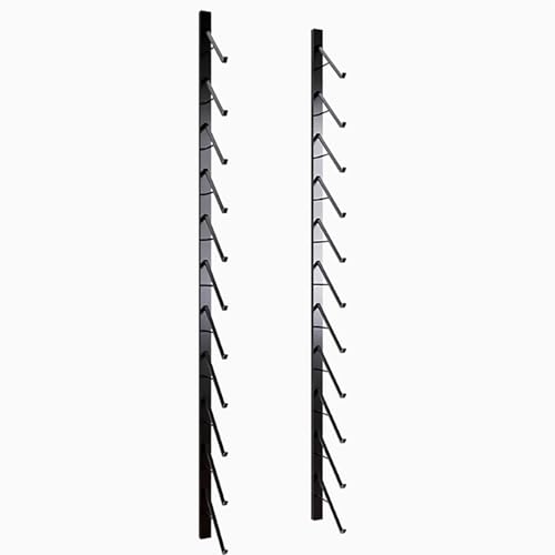11-stufiger schwarzer Bodenfliesen-Präsentationsständer für den Einzelhandel, wandmontiertes Keramikfliesenregal, Mustertür- und Skateboardhalter, großes kommerzielles Präsentationsregal (21 cm) von KLYDBMYT