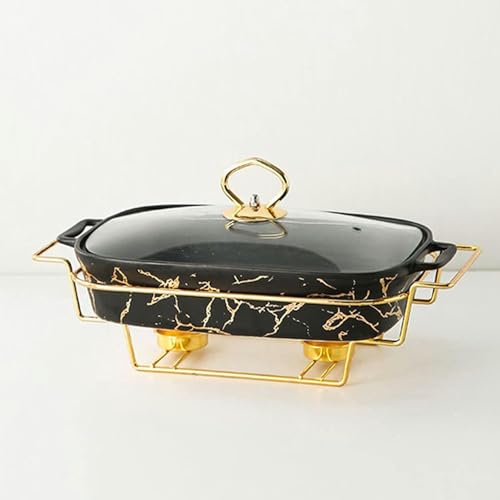 Chafing Dish Buffet-Set, Keramik-Buffet-Chafer mit Marmor-Imitat-Finish, Chafing Dish und Buffet-Wärmer-Set für Buffets/Hochzeiten/andere Bankette von KLYDBMYT
