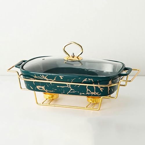Chafing Dish Buffet-Set, Keramik-Buffet-Chafer mit Marmor-Imitat-Finish, Chafing Dish und Buffet-Wärmer-Set für Buffets/Hochzeiten/andere Bankette von KLYDBMYT