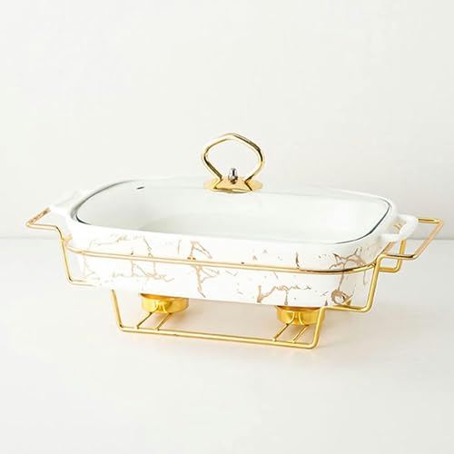 Chafing Dish Buffet-Set, Keramik-Buffet-Chafer mit Marmor-Imitat-Finish, Chafing Dish und Buffet-Wärmer-Set für Buffets/Hochzeiten/andere Bankette von KLYDBMYT