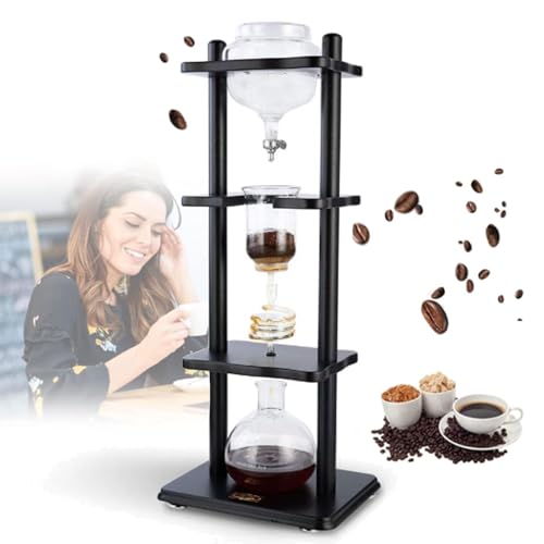 Cold Brew Coffee Tower, Cold Drip Coffee Maker, Iced Coffee Tower, mit einstellbarem Tropfer, manuelle Kaffeemaschine fürs Büro von KLYDBMYT