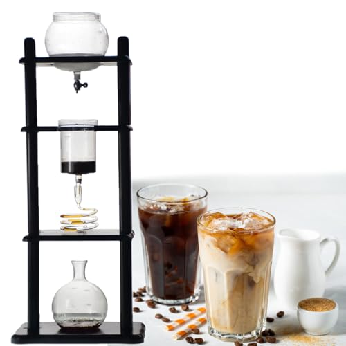 Cold Brew Drip Tower, 1000 ml Cold Brew Kaffeemaschine, Iced Coffee Cold Brew Drip Tower, für Zuhause, Cafés, Büros von KLYDBMYT