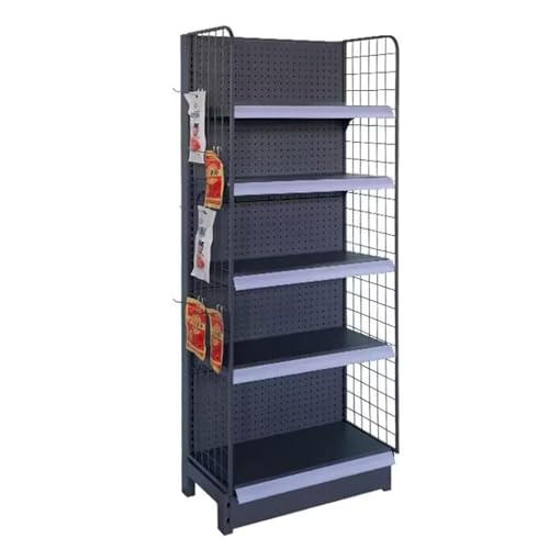 Einzelhandelsregale, Supermarkt-Präsentationsregal, 5 Regale, praktische Kombinationsregale, geeignet für Lebensmittelläden, Bürobedarf oder Spirituosengeschäfte, Industrie (Grizzly-92 x 40 x 135 cm von KLYDBMYT