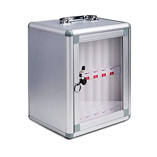 Handy-Ladestationen Telefon-Aufbewahrungsschrank Handy-Safe 60 Steckplätze Metall-Handy-Management-Box Transparent Tragbarer Wand-Handy-Stor-12 von KLYDBMYT