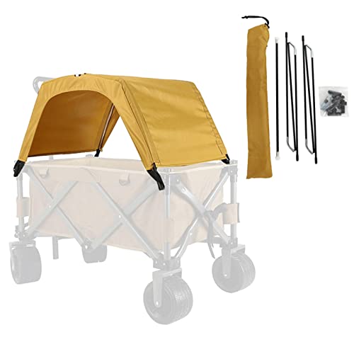 KLYDBMYT Faltbare Markise für Gartenwagen, zusammenklappbares Handwagen-Zubehör, abnehmbares und tragbares Vordach für Einkaufen und Camping (Farbe: Grün, Größe: S) von KLYDBMYT