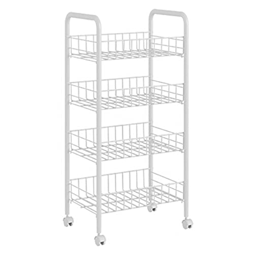 KLYDBMYT Trolley-Mehrzweckwagen aus Metallgeflecht, widerstandsfähiger Aufbewahrungswagen mit 3 Ebenen, Mehrzweck-Regal-Organizer für die Aufbewahrung von Büchern im Büro, Schlafzimmer und Zahnarzt von KLYDBMYT
