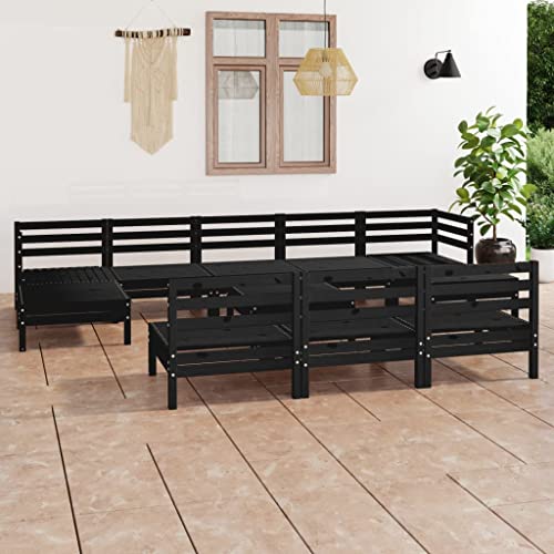 11-TLG. Garten-Lounge-Set Schwarz Massivholz Kiefer Gartenmöbel, Gartenmöbel-Sets 11-TLG. Garten-Lounge-Set Schwarz Massivholz Kiefer Gartenmöbel, Gartenmöbel-Sets von KLYEON