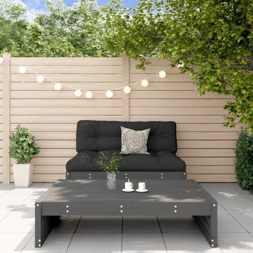 2-TLG. Garten-Lounge-Set Grau Massivholz Kiefer Gartenmöbel, Gartenmöbel-Sets von KLYEON