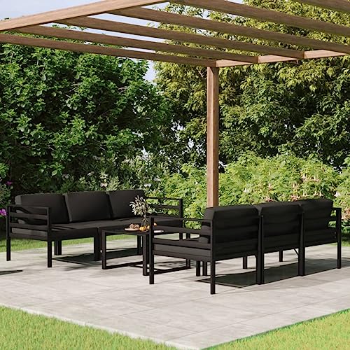 7-TLG. Garten-Lounge-Set mit Kissen Aluminium Anthrazit Gartenmöbel, Gartenmöbel-Sets 7-TLG. Garten-Lounge-Set mit Kissen Aluminium Anthrazit Gartenmöbel, Gartenmöbel-Sets von KLYEON