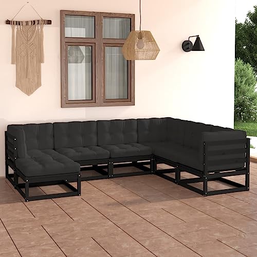 7-TLG. Garten-Lounge-Set mit Kissen Massivholz Kiefer Gartenmöbel, Gartenmöbel-Sets 7-TLG. Garten-Lounge-Set mit Kissen Massivholz Kiefer Gartenmöbel, Gartenmöbel-Sets von KLYEON