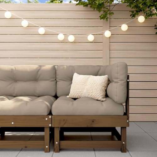 Garten-Ecksofa Honigbraun Massivholz Kiefer Garten Sofa von KLYEON