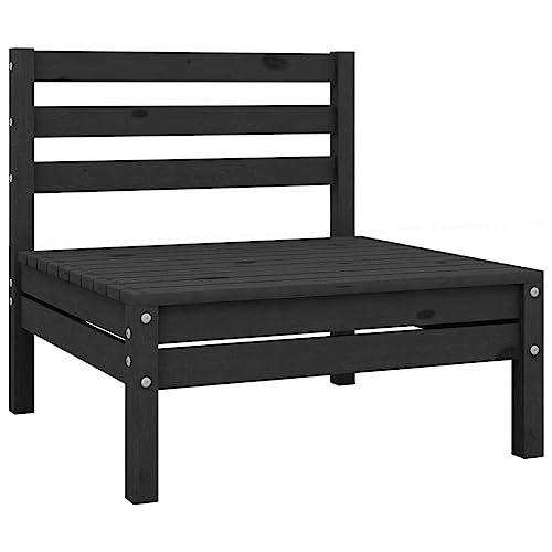 Garten-Mittelsofa Schwarz Massivholz Kiefer Gartenmöbel, Gartenmöbel-Sets Garten-Mittelsofa Schwarz Massivholz Kiefer Gartenmöbel, Gartenmöbel-Sets von KLYEON