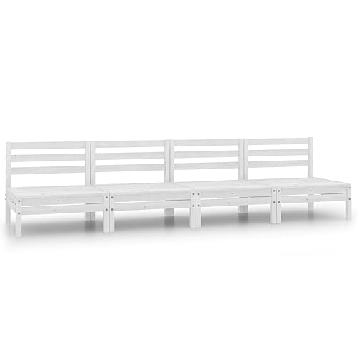 Garten-Mittelsofas 4 STK. Weiß Kiefer Massivholz Gartenmöbel, Gartenmöbel-Sets Garten-Mittelsofas 4 STK. Weiß Kiefer Massivholz Gartenmöbel, Gartenmöbel-Sets von KLYEON