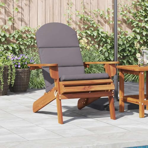 Gartensitzmöbel Adirondack-Gartenstuhl mit Kissen Massivholz Akazie von KLYEON