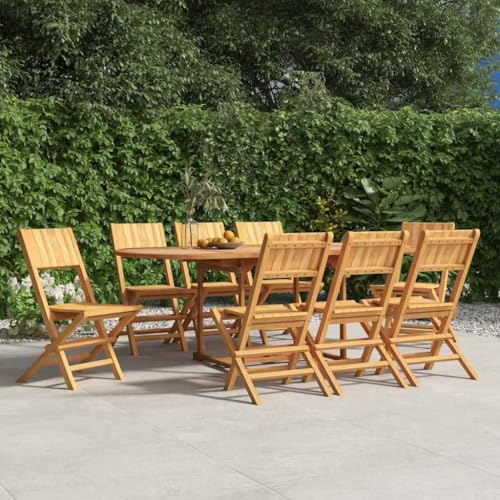 Gartensitzmöbel Gartenstühle 8 STK. Klappbar 47x61x90 cm Massivholz Teak von KLYEON