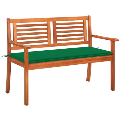 KLYEON 2-Sitzer-Gartenbank mit Auflage 120 cm Massivholz Eukalyptus Gartenmöbel von KLYEON