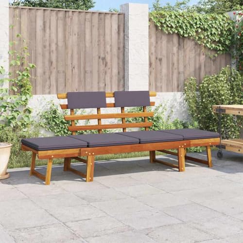 KLYEON 2-in-1 Gartenliege mit Auflage 190 cm Massivholz Akazie Gartenmöbel KLYEON 2-in-1 Gartenliege mit Auflage 190 cm Massivholz Akazie Gartenmöbel von KLYEON