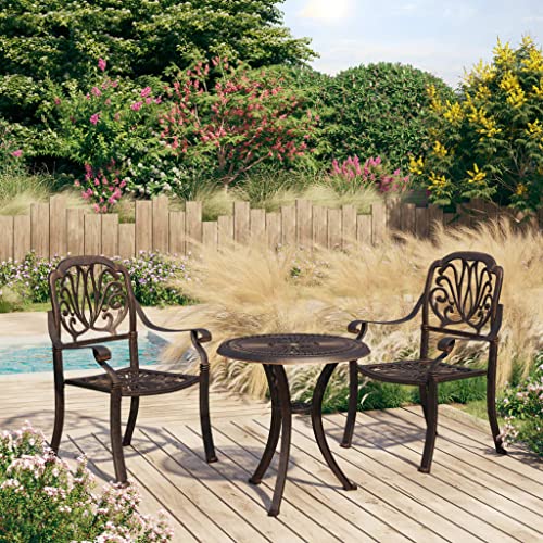 KLYEON 3-TLG. Bistro-Set Aluminiumguss Bronzen Gartenmöbel, Gartenmöbel-Sets KLYEON 3-TLG. Bistro-Set Aluminiumguss Bronzen Gartenmöbel, Gartenmöbel-Sets von KLYEON