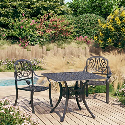 KLYEON 3-TLG. Bistro-Set Aluminiumguss Schwarz,Elegantes BistroSet aus Aluminiumguss Bequem & langlebig für Ihren Außenbereich Gartenmöbel KLYEON 3-TLG. Bistro-Set Aluminiumguss Schwarz,Elegantes BistroSet aus Aluminiumguss Bequem & langlebig für Ihren Außenbereich Gartenmöbel von KLYEON