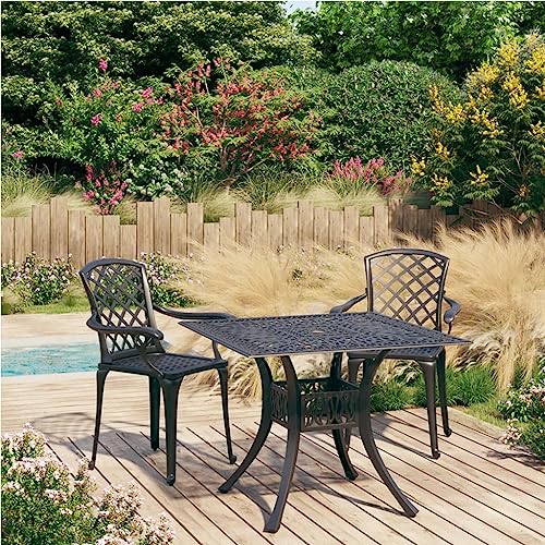 KLYEON 3-TLG. Bistro-Set Aluminiumguss Schwarz Gartenmöbel, Gartenmöbel-Sets KLYEON 3-TLG. Bistro-Set Aluminiumguss Schwarz Gartenmöbel, Gartenmöbel-Sets von KLYEON