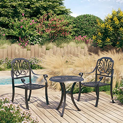 KLYEON 3-TLG. Bistro-Set Aluminiumguss Schwarz Gartenmöbel, Gartenmöbel-Sets KLYEON 3-TLG. Bistro-Set Aluminiumguss Schwarz Gartenmöbel, Gartenmöbel-Sets von KLYEON
