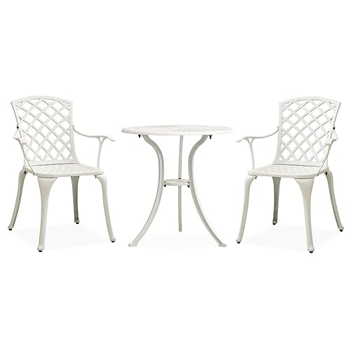 KLYEON 3-TLG. Bistro-Set Aluminiumguss Weiß Gartenmöbel, Gartenmöbel-Sets KLYEON 3-TLG. Bistro-Set Aluminiumguss Weiß Gartenmöbel, Gartenmöbel-Sets von KLYEON